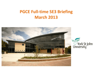 PGCE Full-time SE3 Briefing March 2013