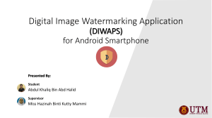 Digital Image Watermarking Application (DIWAPS
