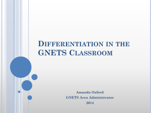 Differentiation in the GNETS Classroom