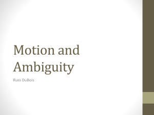 Motion and Ambiguity