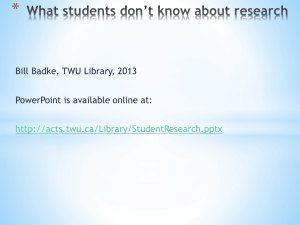 What students don*t know about research
