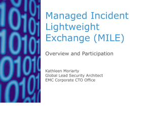 Managed Incident Lightweight Exchange (MILE)