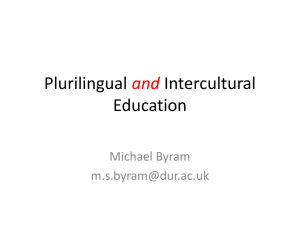 Plurilingual and Intercultural Education
