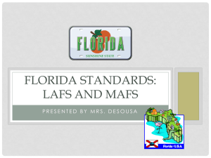 Florida standards - Somerset Academy Silver Palms Elementary