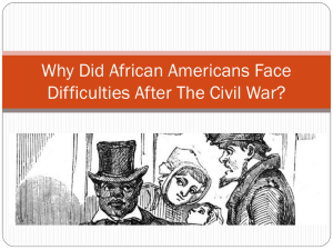 Why did African Americans face difficulties after