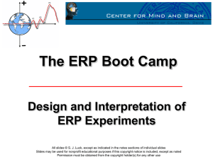 Design and Interpretation of ERP Experiments