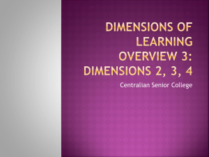 Dimensions of Learning Overview 3