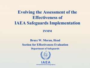 Evolving the Assessment of the Effectiveness of IAEA Safeguards