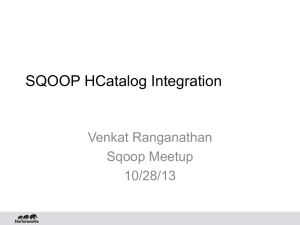 SQOOP Hcatalog Integration