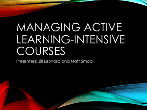 Managing Active Learning-Intensive Courses slides