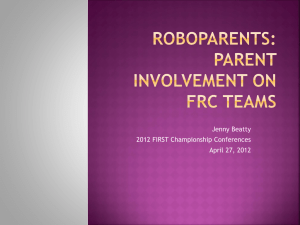 RoboParents: Parent Involvement on FRC Teams