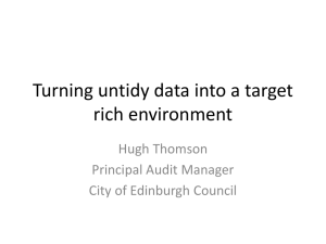 Turning untidy data into a target rich environment