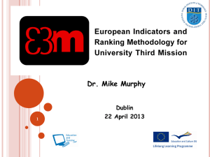 `European Indicators and Ranking Methodology for University Third