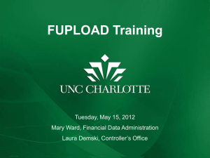 FUPLOAD Training Presentation