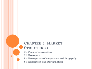 Chapter 7: Market Structures