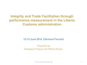 Integrity and trade facilitation through performance