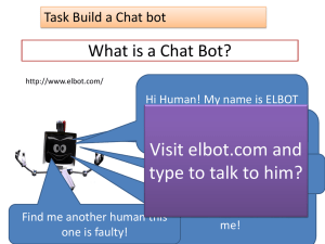 Chat Bot Greeting and name count