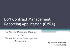 NCMA Presentation - National Contract Management Association