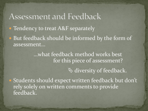 Assessment and Feedback in Geography - Kevin Rees