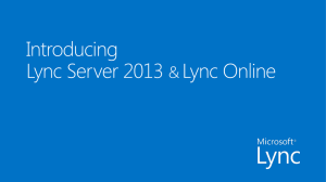 Lync Server 2013 Overview
