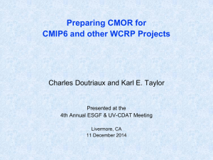 Preparing CMOR for CMIP6 and other WCRP Projects