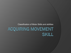 Acquiring Movement Skill - AS Physical Education OCR