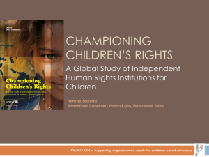 Championing Children`s Rights