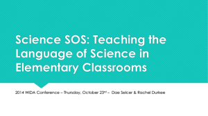 Science SOS: Teaching the Language of Science in Elementary