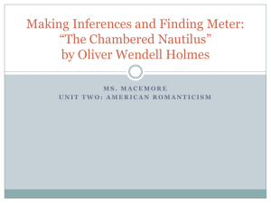 Making Inferences: *The Chambered Nautilus* by Oliver Wendell