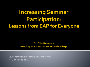 Increasing Seminar Participation