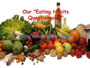 Our "Eating Habits Questionnaire"