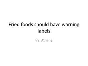 Fried foods should have warning labels - P2-Group6