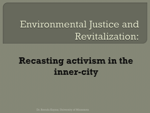 Recasting activism in the inner-city