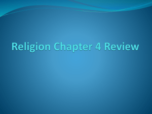 Religion Chapter 4 Review