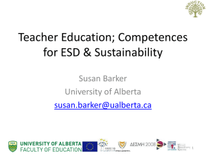Teacher Education and Sustainability