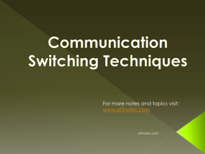 Communication Switching Techniques