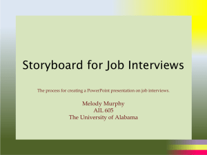 Storyboard for Job Interviews