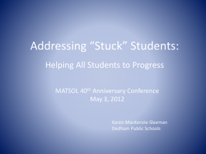 Addressing *Stuck* Students: