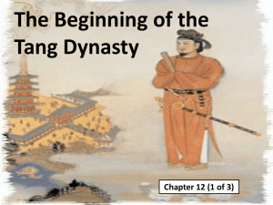 The Beginning of the Tang Dynasty