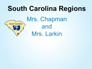 South Carolina Regions Power Point