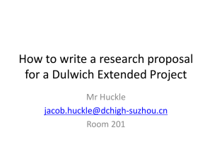 How to write a research proposal for an Extended Project