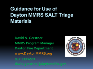 Dayton MMRS SALT Triage Ribbon