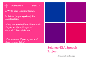 Science/ELA Speech Project - Montgomery County Schools