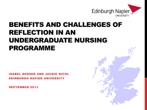Benefits and Challenges of Reflection in an Undergraduate Nursing