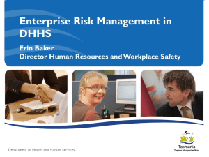 Implementing a Risk Management Framework at the Department of