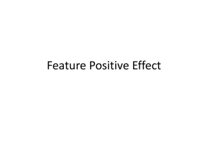 Feature Positive Effect