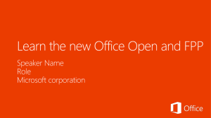 Learn the new Office 365 Open and FPP