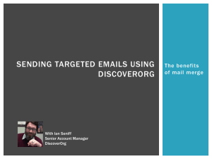 Sending Targeted Emails