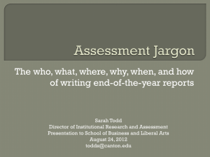 Assessment Jargon