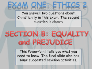 Equality and Prejudice powerpoint